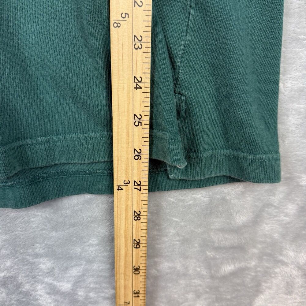 Vintage Bridges Great Outdoors Rugby Shirt Green Navy Striped Cotton Large - Picture 8 of 8